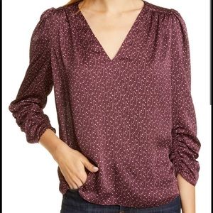 joie eggplant purple Maizie top long sleeve